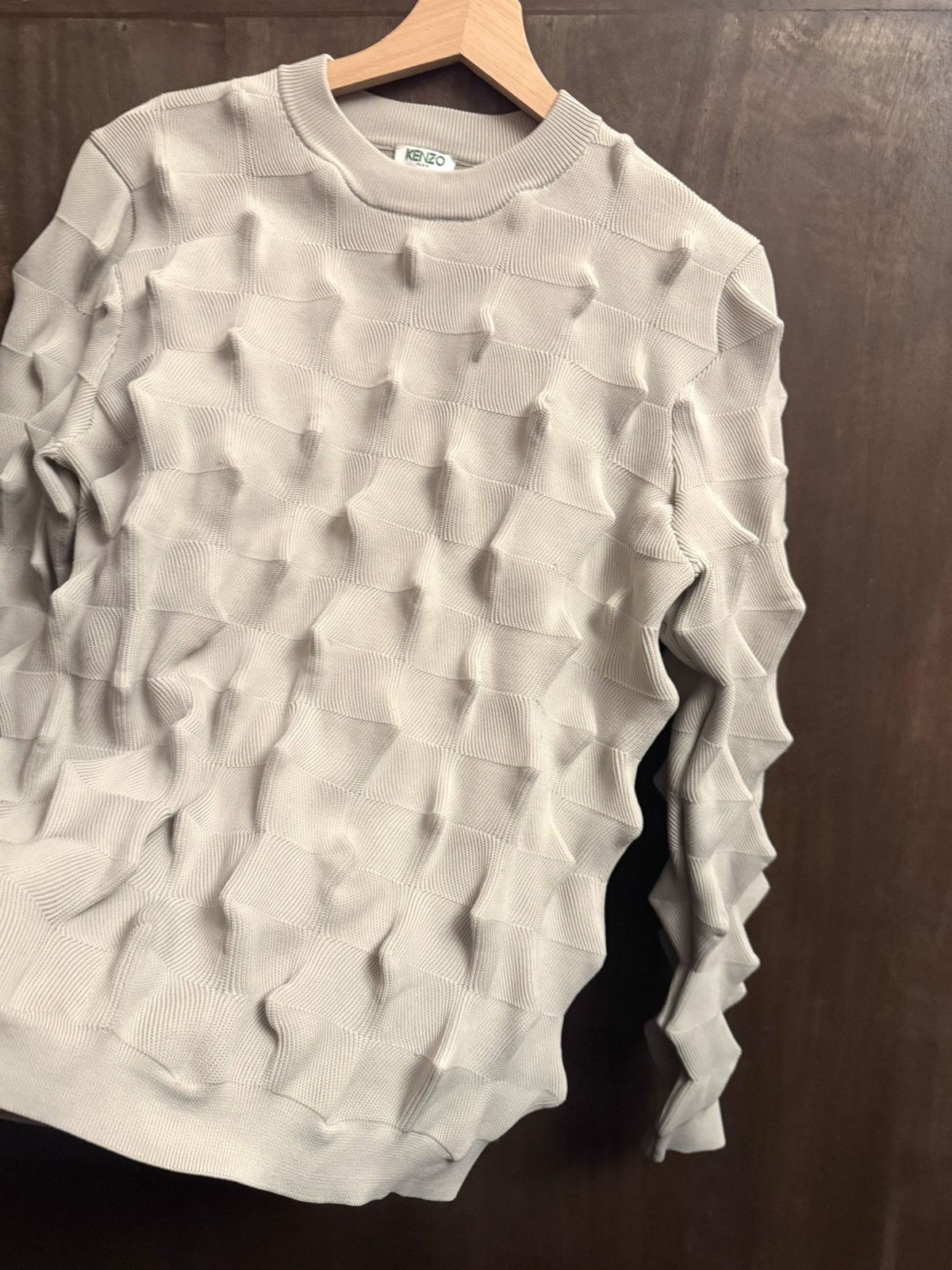 Kenzo 3D knit cactus sweater grey XS men archive Size US XS / EU 42 / 0 - 8 Thumbnail