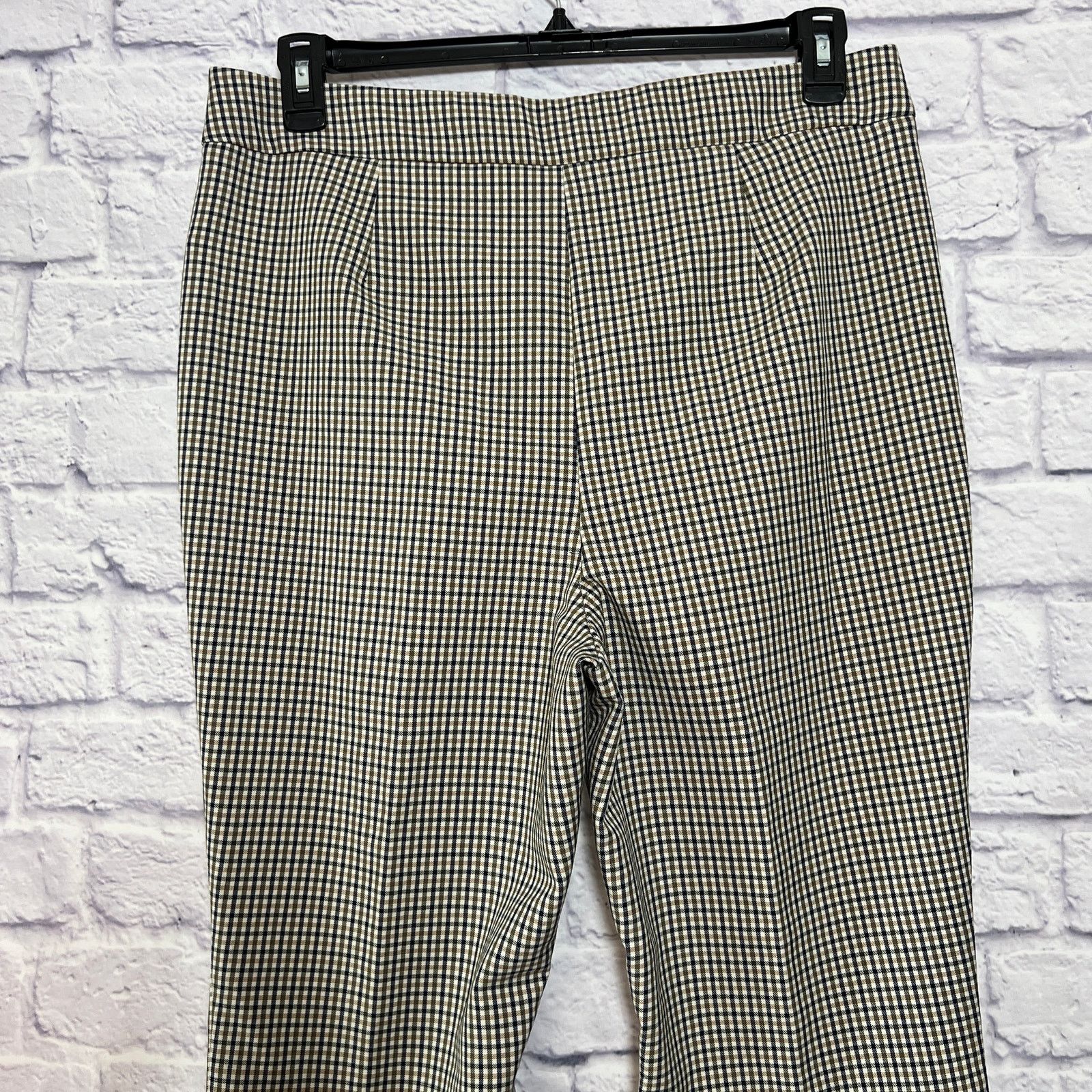 Anthropologie Anthropologie Maeve Gingham Kick Flare Pants Brown Size 14 Size 36" / US 14 / IT 50 - 7 Thumbnail
