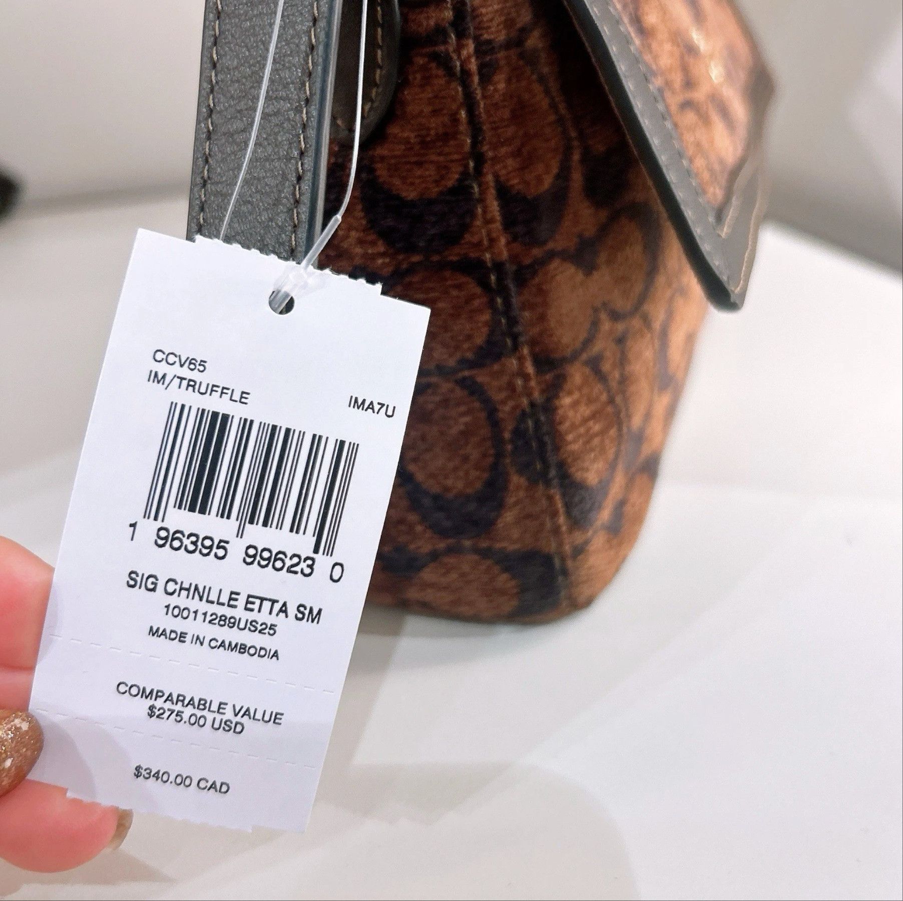 Coach Etta Small Flap Shoulder Bag In Signature Chenille CCV65 Size ONE SIZE - 6 Thumbnail