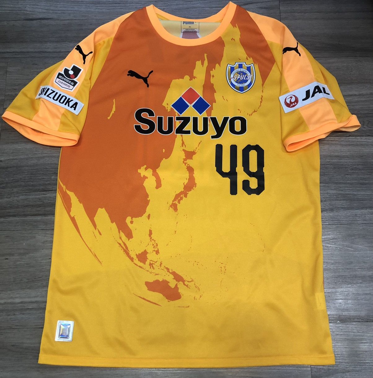 image of Puma x Soccer Jersey Shimizu S-Pulse 2018 Home Shirt 49 Douglas in Orange, Men's (Size XL)