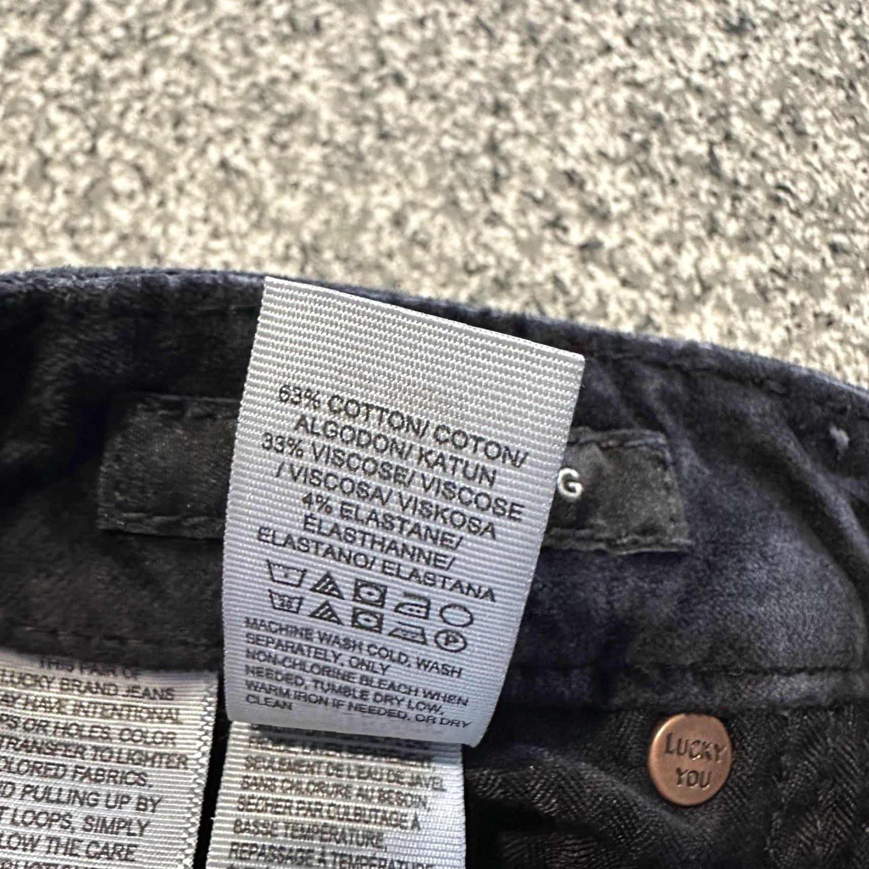 Lucky Brand Lucky Brand Womens 2/26x28 Brooke Velvet Jegging Mid Rise Black Jeans Pant Skinny 63% Cotton 33% Viscose 4% Elastane Pockets Stretch Size 26" / US 2 / IT 38 - 7 Thumbnail