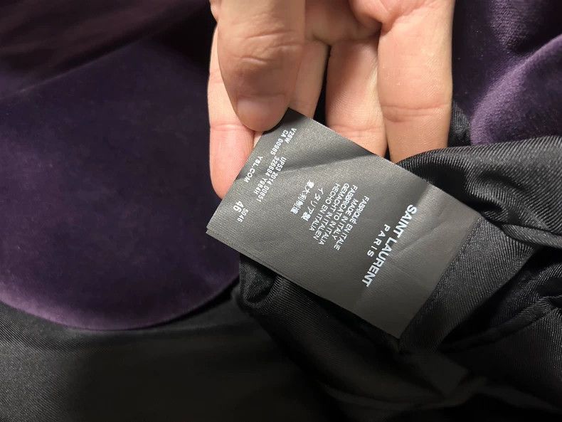 Saint Laurent Paris Saint Laurent 2015 SS Show Purple Velvet blazer 2504-Nextar Size 46R - 5 Thumbnail