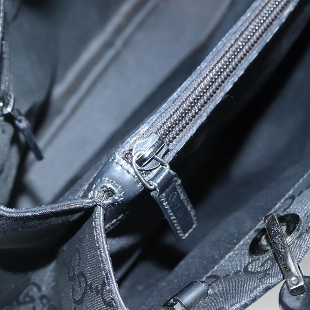 Gucci GUCCI Bamboo GG Canvas Hand Bag Nylon Black 002 002 Size ONE SIZE - 20 Thumbnail