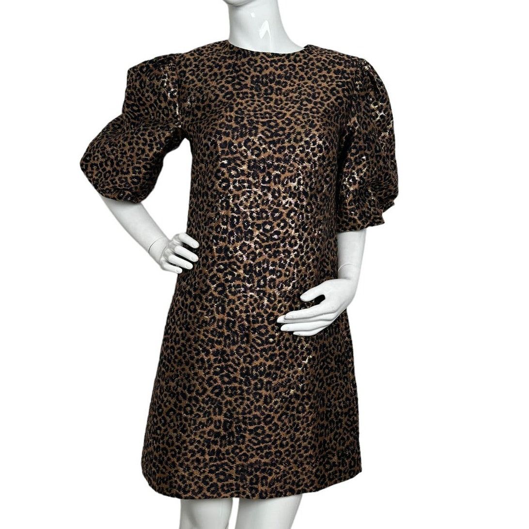 Kate Spade Kate Spade Leopard Taxi Mainline Dress Bungalow Size 4 Size S / US 4 / IT 40 - 1 Thumbnail