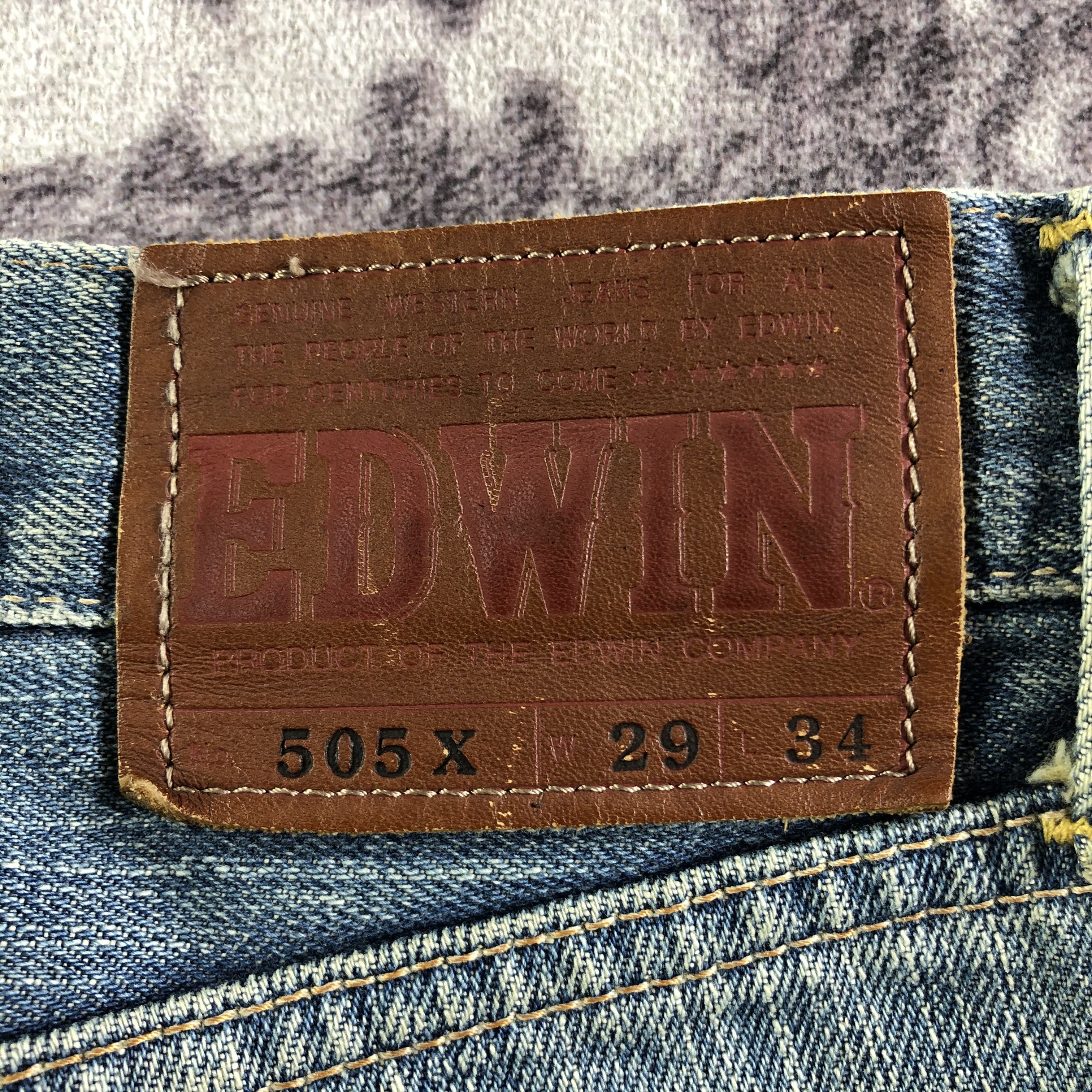 Edwin Vintage Blue Wash Edwin 505 Selvedge Jeans-JM3679 Size US 31 - 6 Thumbnail