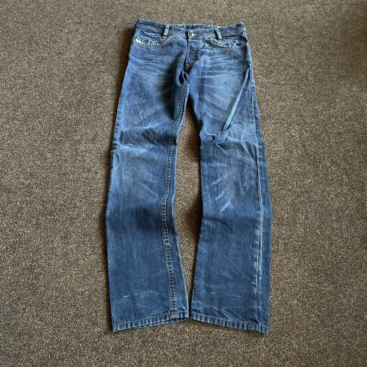 Vintage Vintage 90s Diesel Baggy Jeans Faded Wash Skate Y2K Logo 29 Size US 29 - 2 Thumbnail