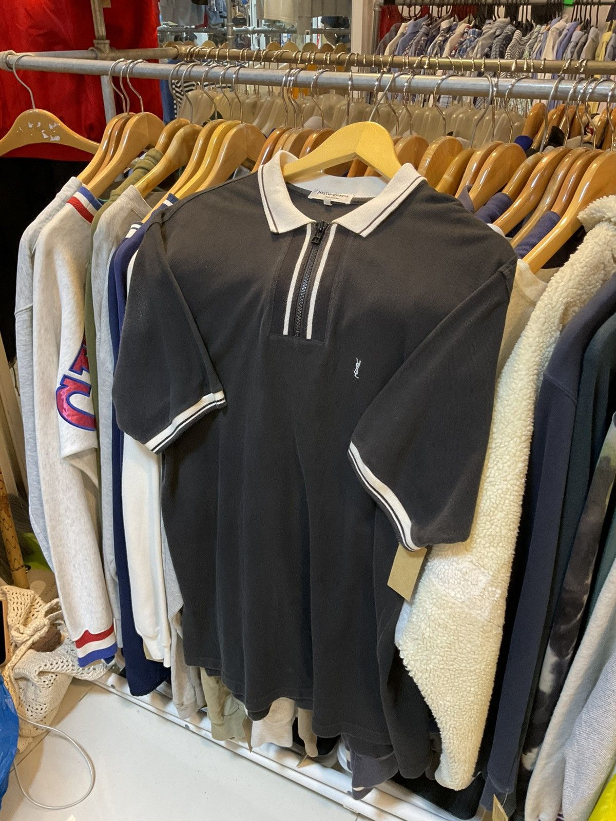 Vintage × Yves Saint Laurent Vintage YSL Polo Shirt Size US L / EU 52-54 / 3 - 1 Thumbnail