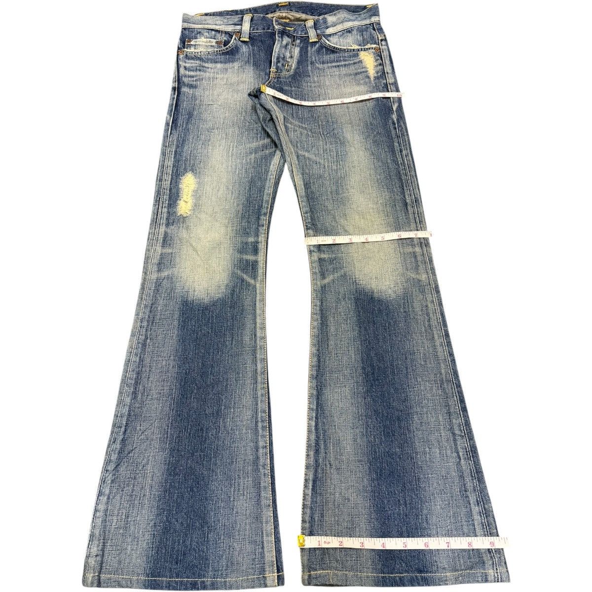 Edwin Vintage Edwin Rusty Wash Distressed Flare Jeans Size 31" - 8 Thumbnail