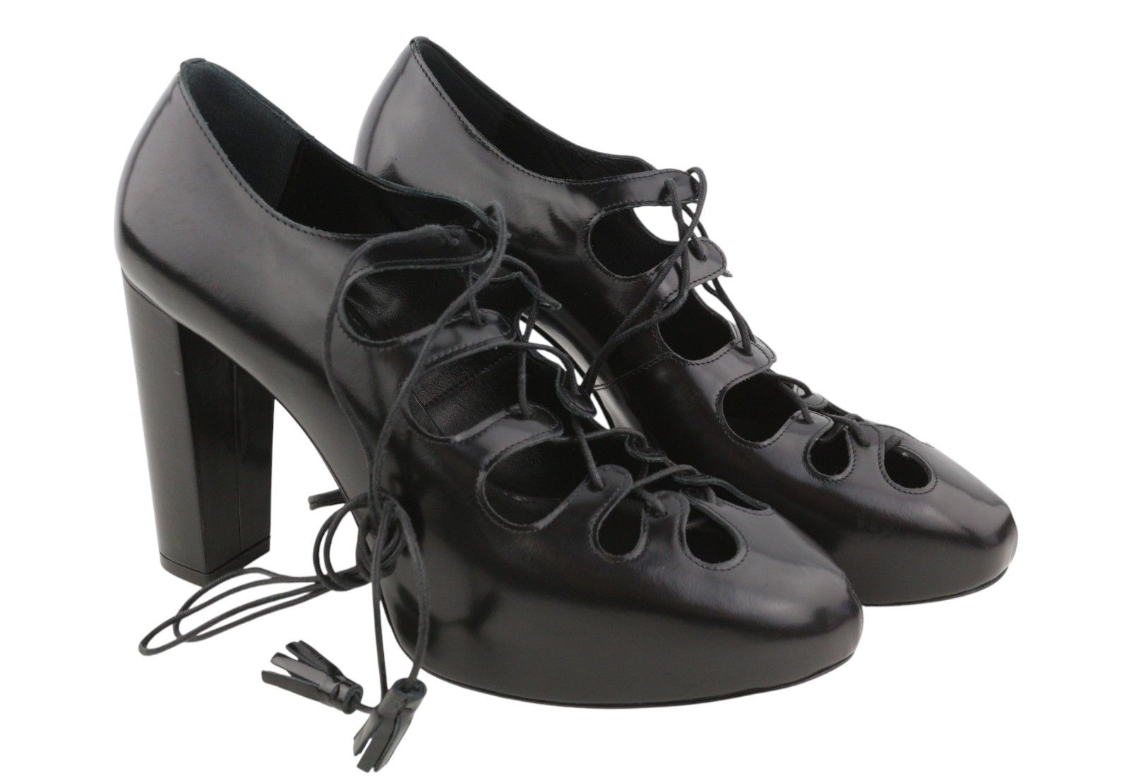 Max Mara SFILATA EU39 Black Leather Cut-Out Pumps 88721 Size US 8 / IT 38 - 1 Thumbnail