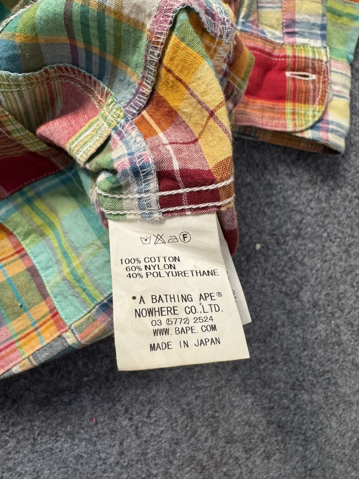 Bape Bape Madras Patchwork button up shirt Size US XS / EU 42 / 0 - 7 Thumbnail