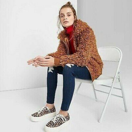 Other Wild Fable Fuzzy Bomber Coat Medium Size M / US 6-8 / IT 42-44 - 1 Preview