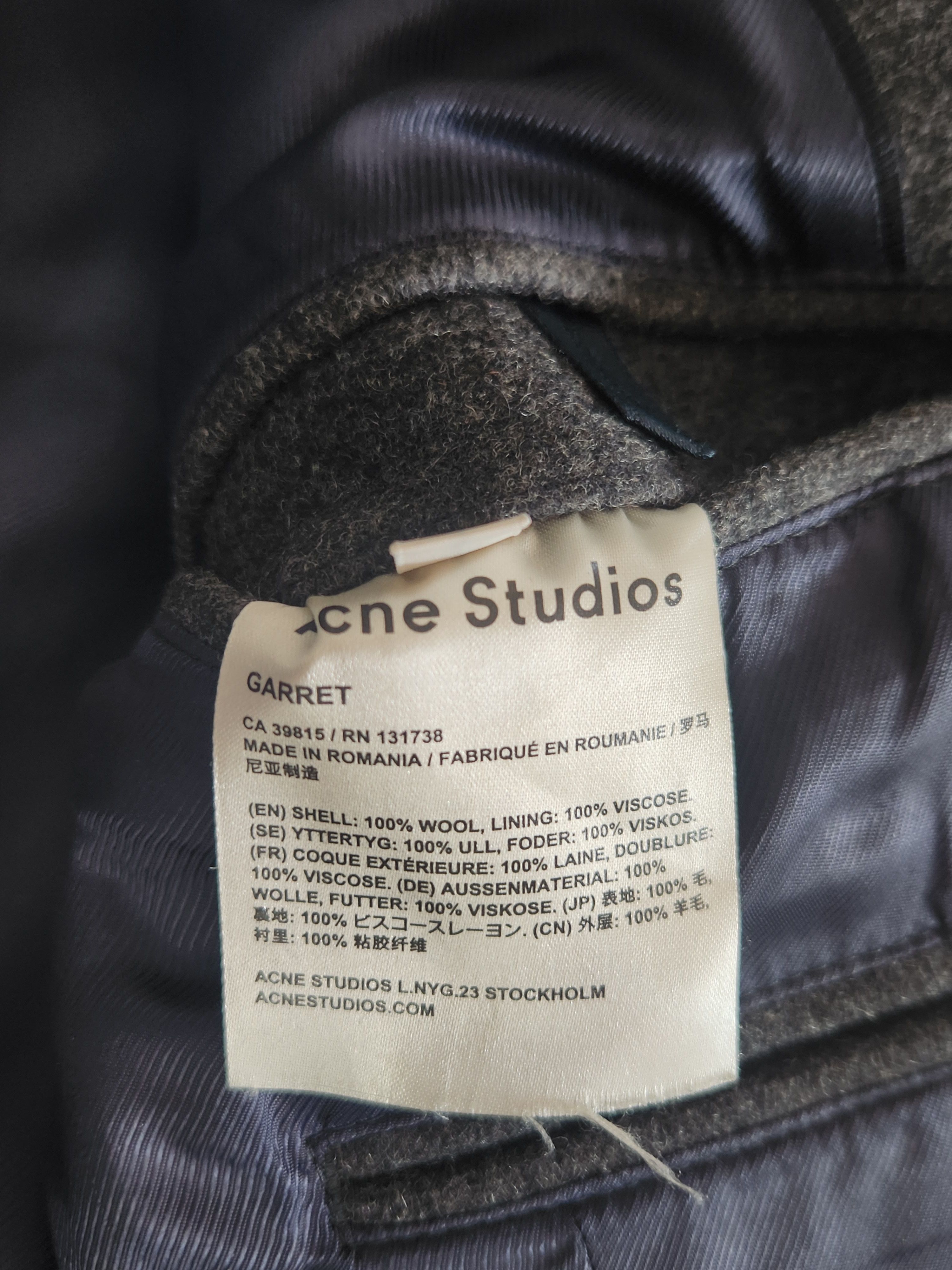 Acne Studios Acne Garrett Grey Size US S / EU 44-46 / 1 - 6 Thumbnail