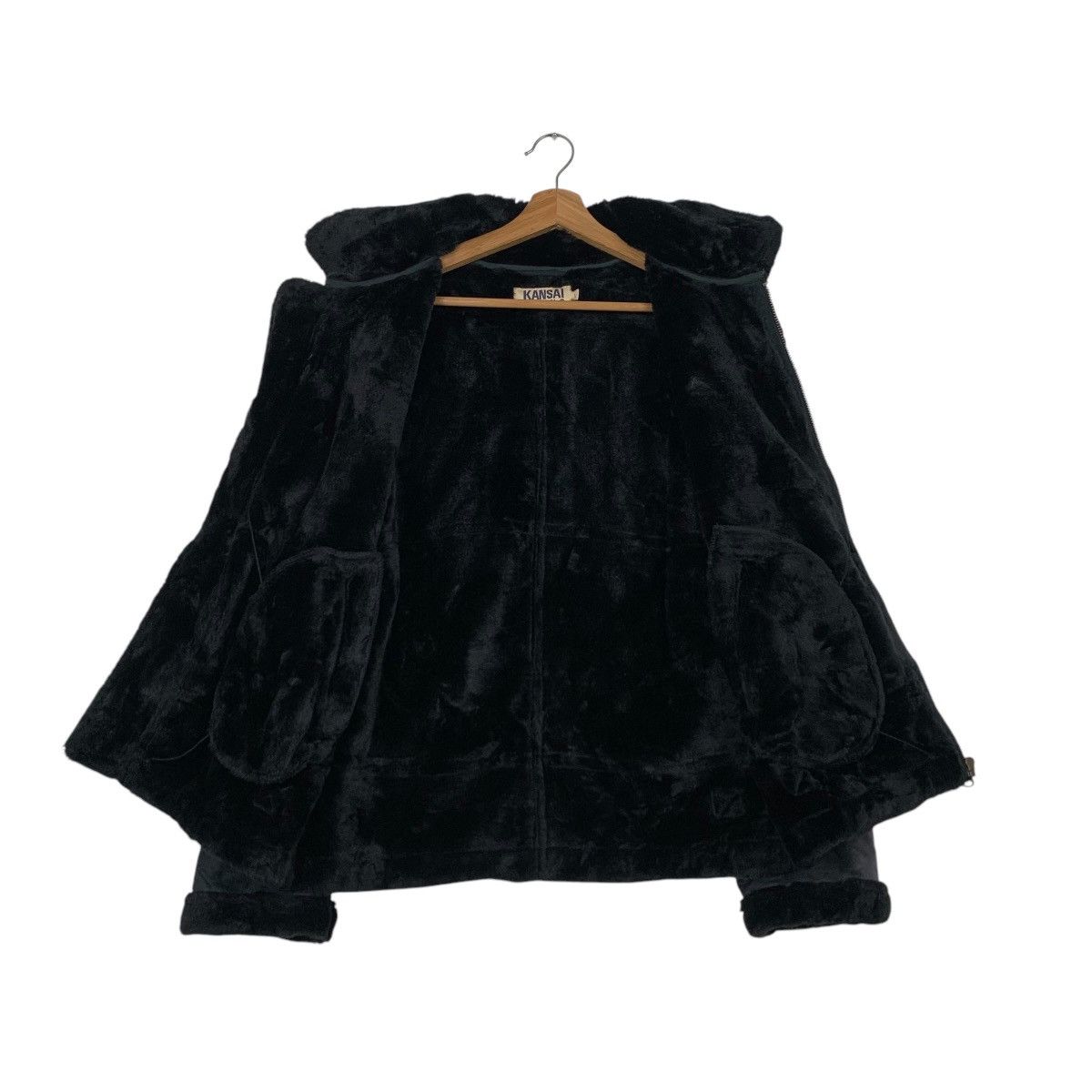 Kansai Yamamoto KANSAI JEANS Faux Fur Leather Jacket #2305-C102 Size US L / EU 52-54 / 3 - 11 Thumbnail