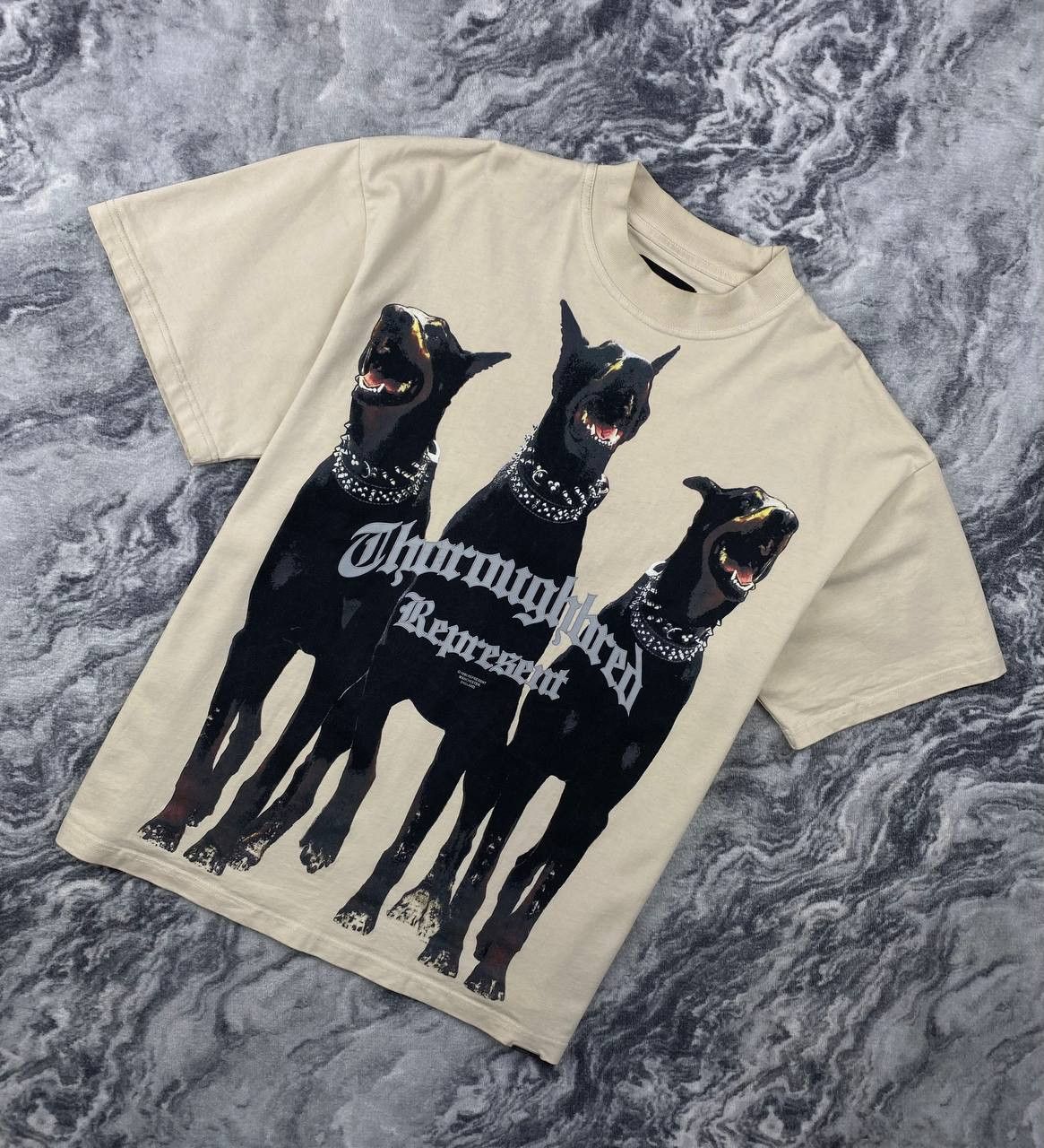 Represent Clo. Represent Thoroughbred T Shirt Big Logo Men Size M Beige Size US M / EU 48-50 / 2 - 1 Thumbnail