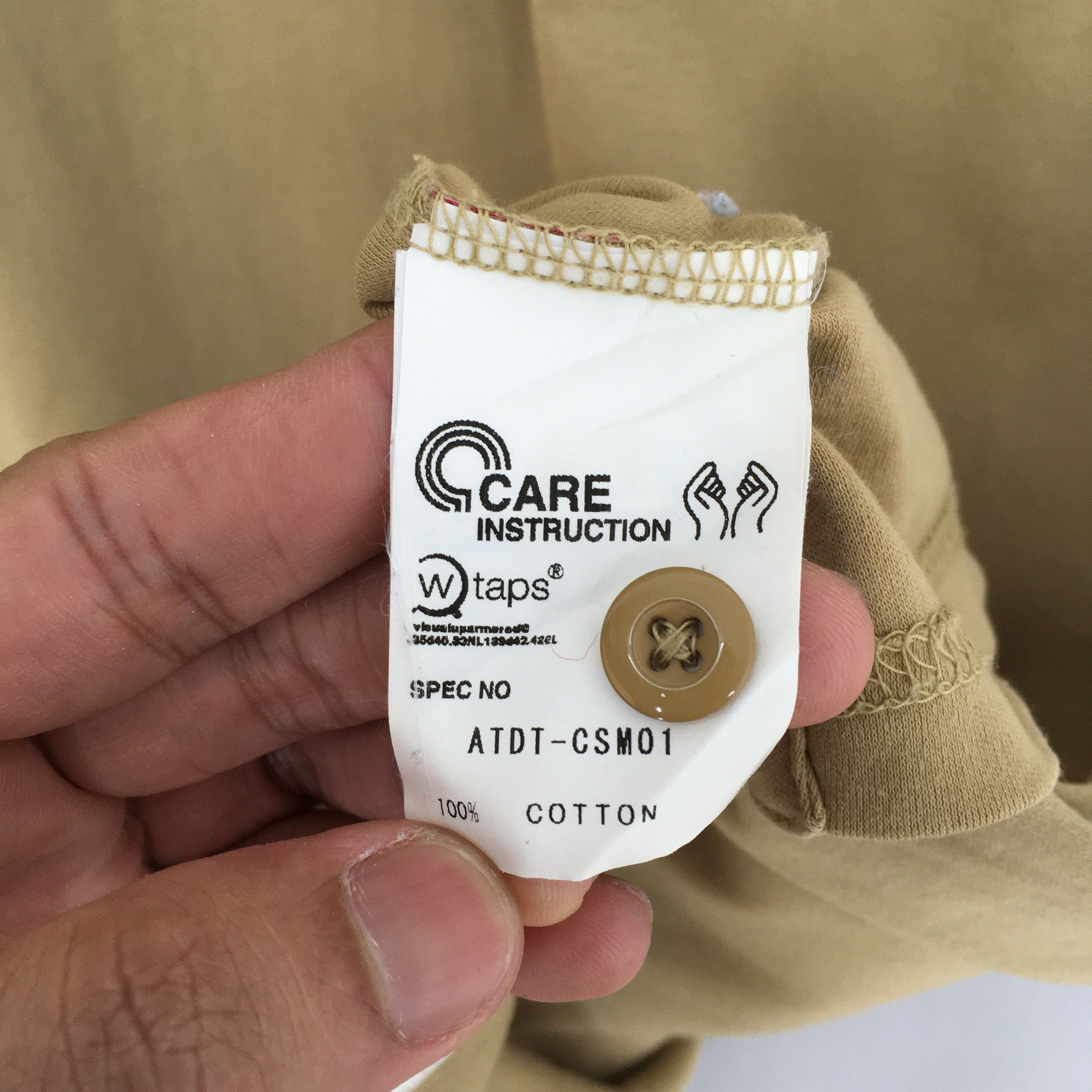 Wtaps Vintage Wtaps Japan Plain Khaki Polos Shirt Large Size US L / EU 52-54 / 3 - 7 Thumbnail