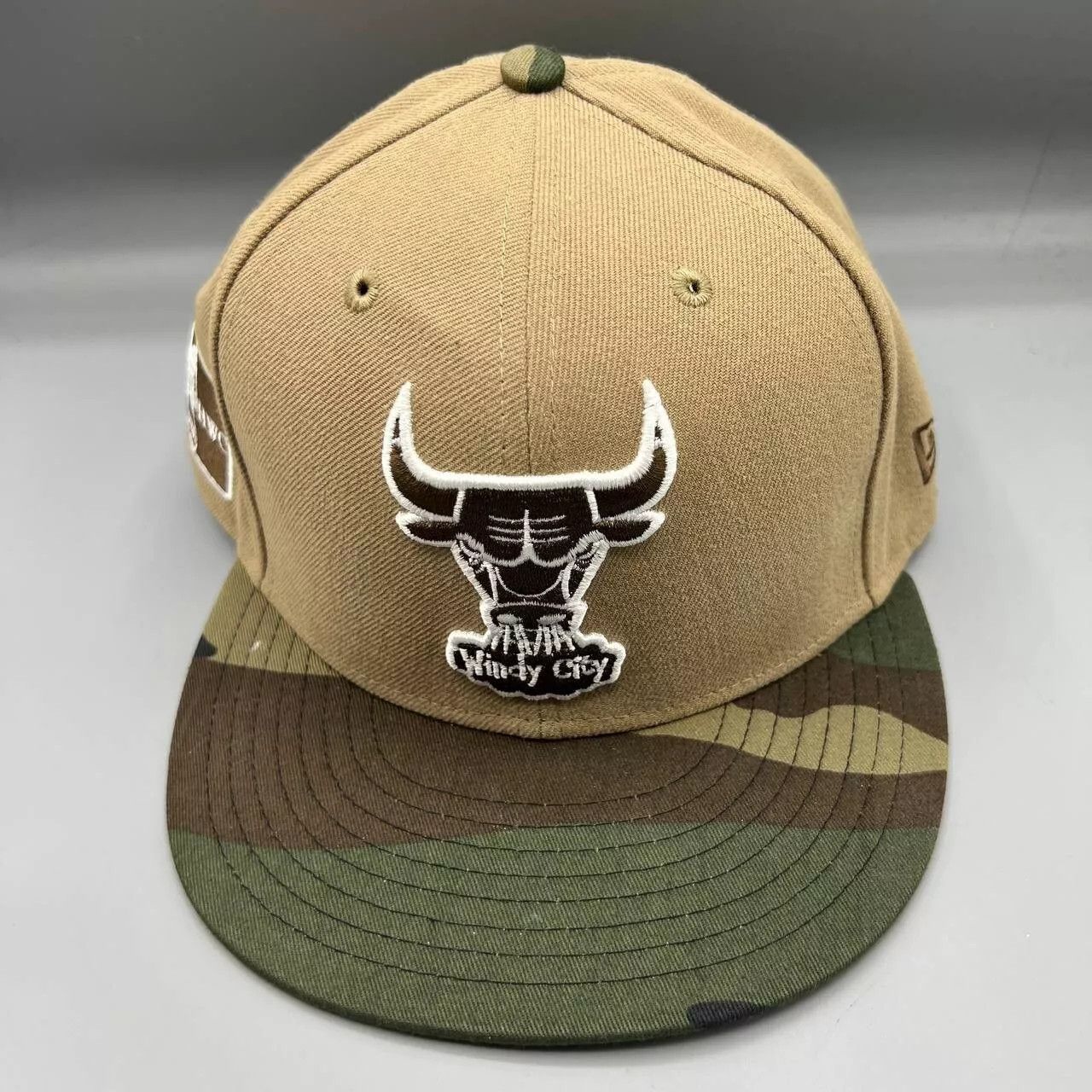 New Era Chicago Bulls Windy City Hat Men 7 3/8 Brown Camo Fitted Cap Size ONE SIZE - 1 Thumbnail