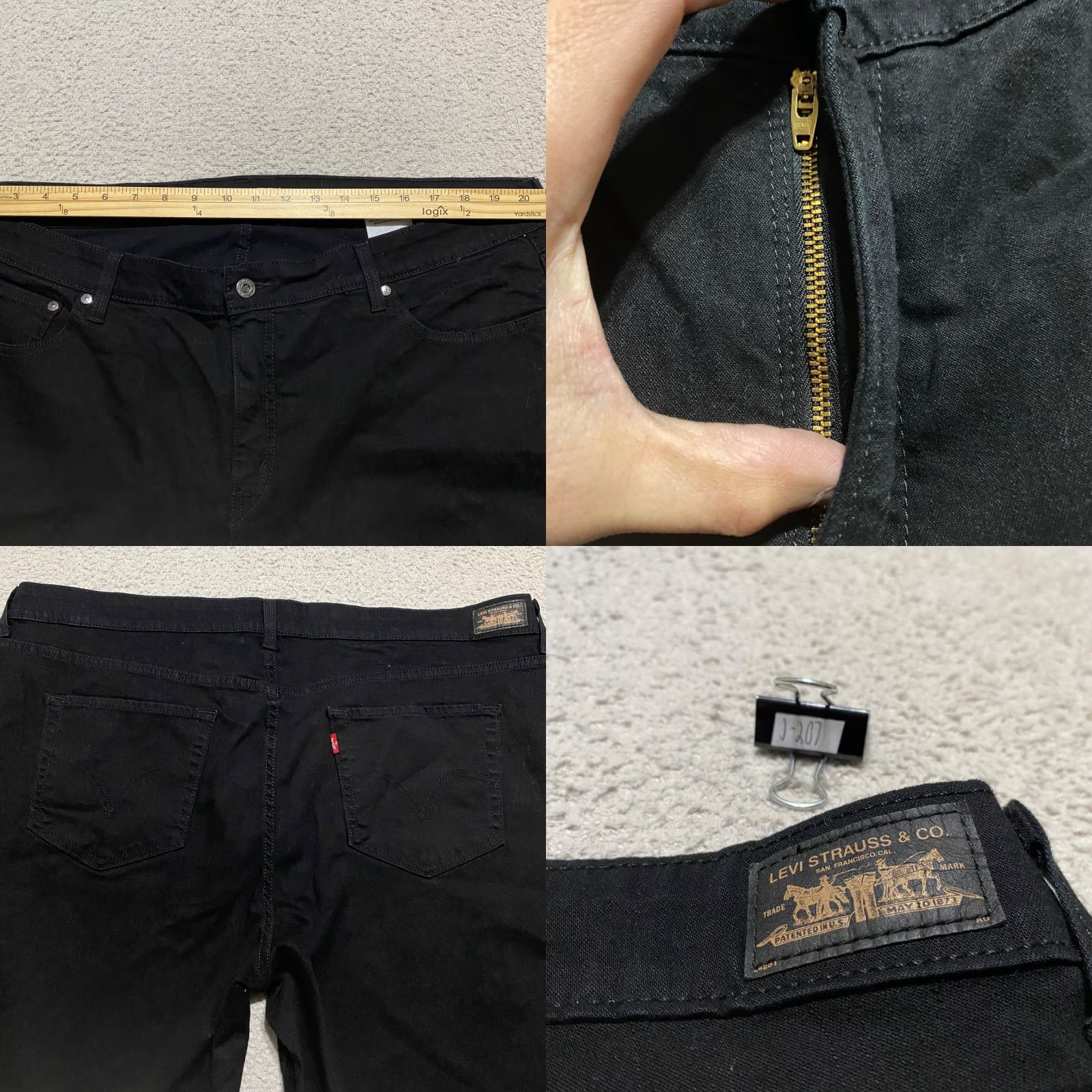 Levi's Levi's 512 Jeans Women's Plus Dark Wash Black Denim Bootcut High Rise 24 Size 42" / US 20 - 8 Thumbnail