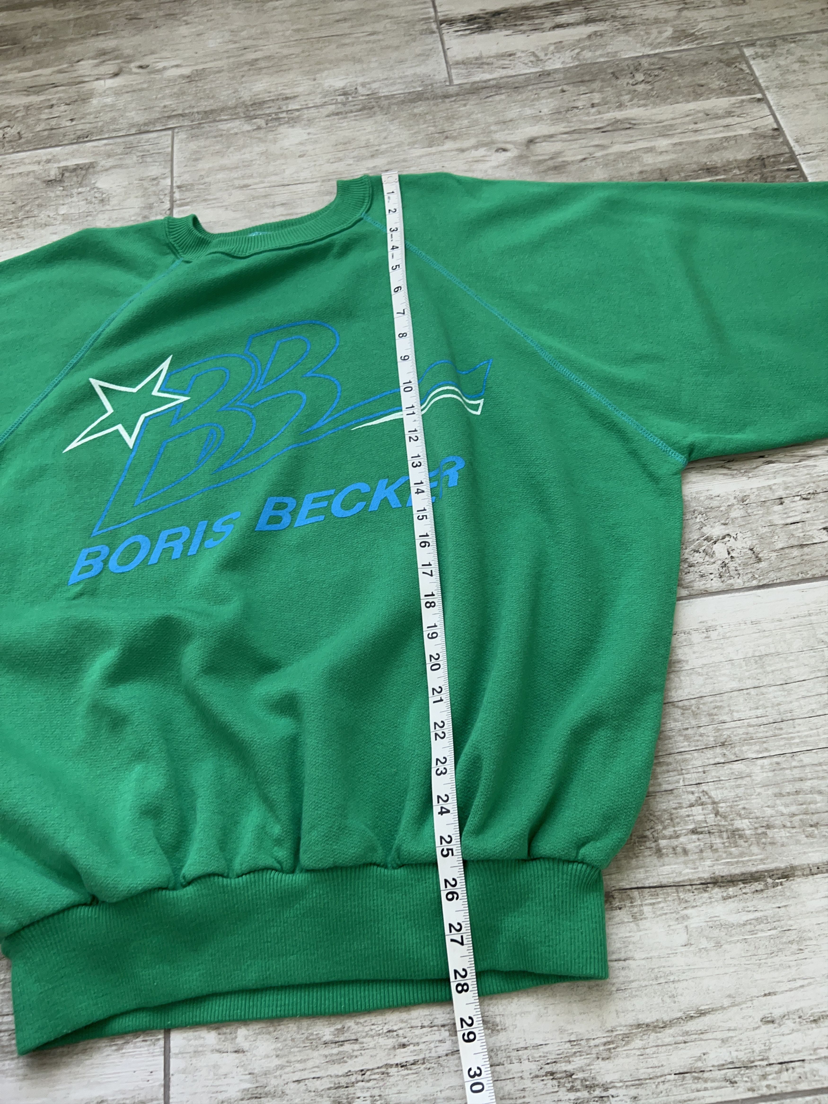 1980s Puma Boris Becker Red Tennis Sweatshirt Size 6 M/L