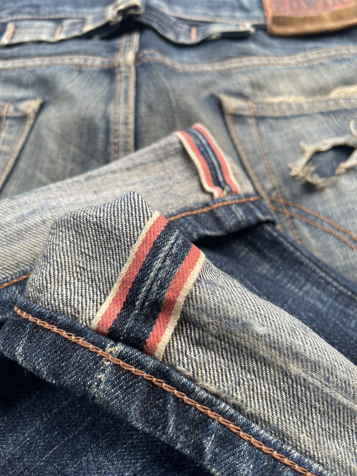 Edwin × Vintage Vintage Edwin 505zxx Selvedge Distressed Denim Size US 32 / EU 48 - 24 Thumbnail
