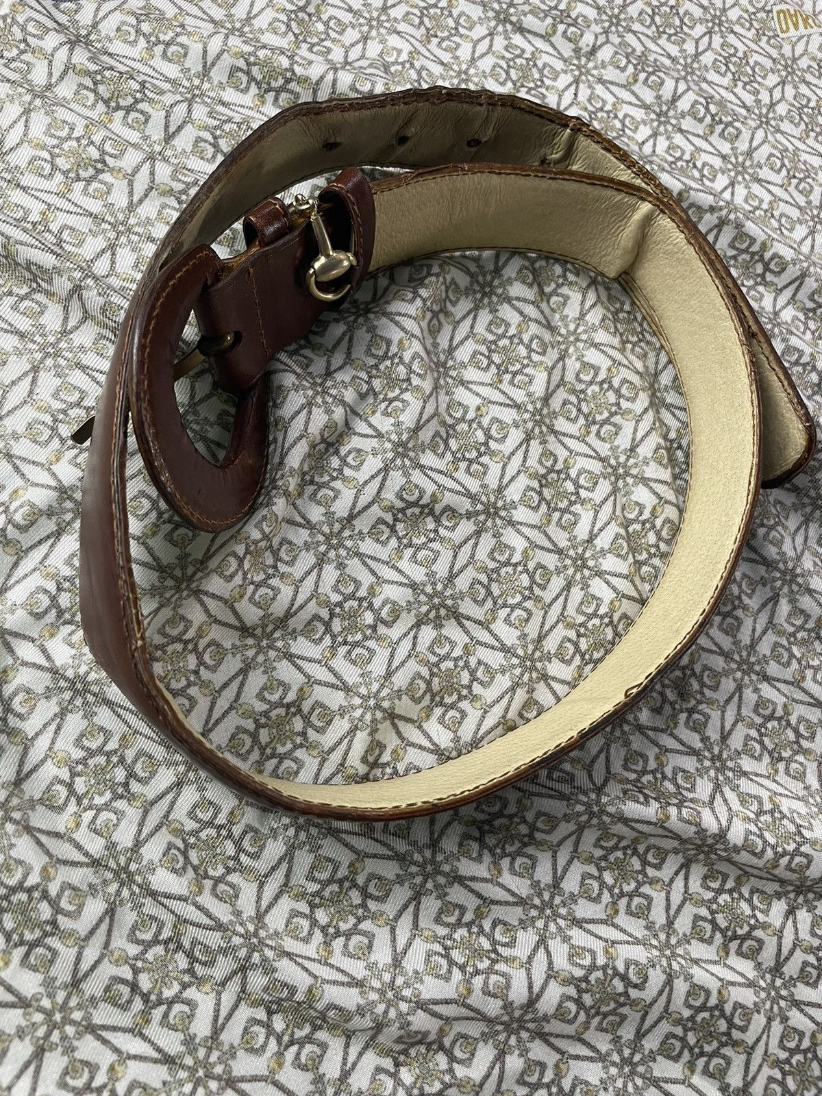 Gucci × Vintage Gucci dark brown leather belt Size 40 - 6 Thumbnail