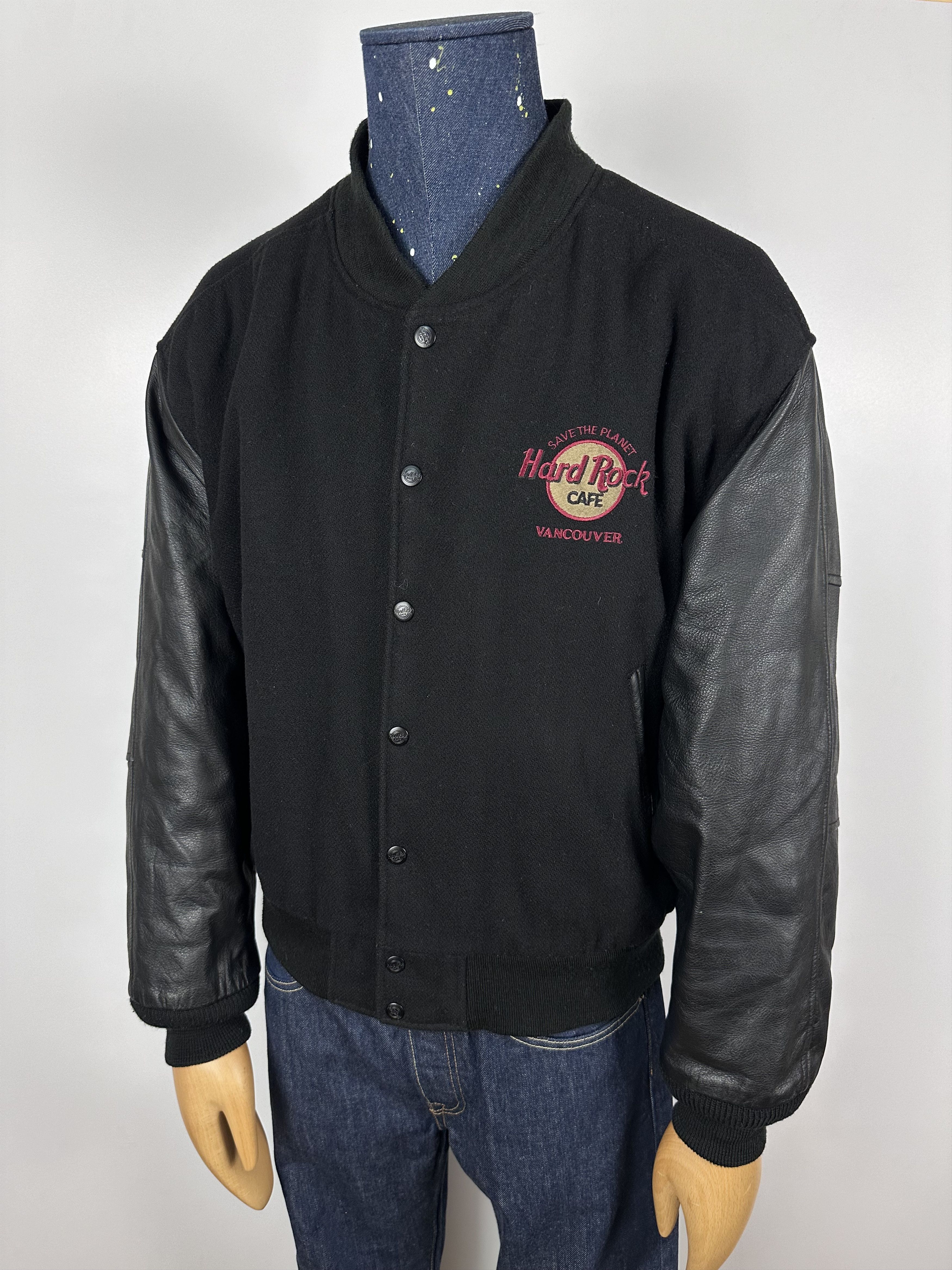 Grailed × Hard Rock Cafe × Vintage Hard Rock Cafe Varsity Bomber Jacket Vancouver Wool Leather Size US L / EU 52-54 / 3 - 3 Thumbnail