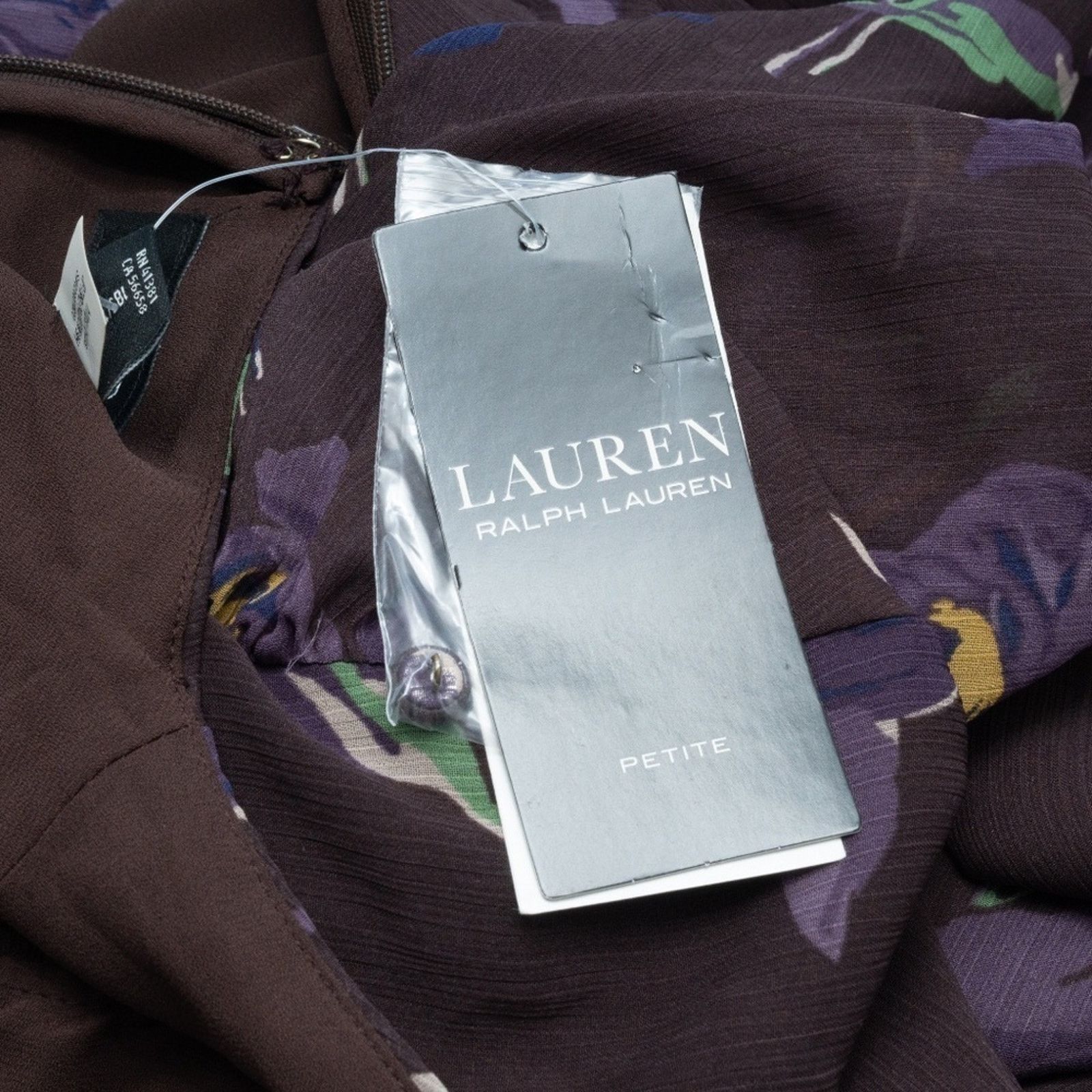 Lauren Ralph Lauren Lauen Ralph Lauren. Floral Belted Crinkle Georgette Dress Size XL / US 12-14 / IT 48-50 - 11 Thumbnail