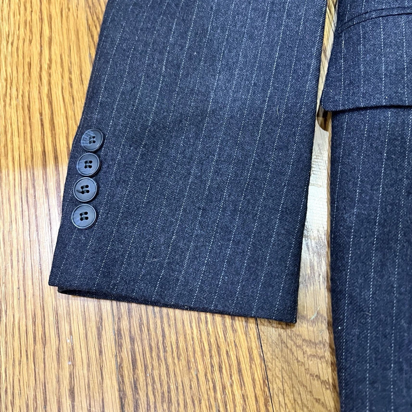 Pierre Cardin Pierre Cardin Sanger Harris Blazer Jacket Charcoal Gray Wool Blend 2 Button Notch Lapel Double-Vented Regular 41R Men Sport Coat Suit Blazer Size 42R - 5 Thumbnail