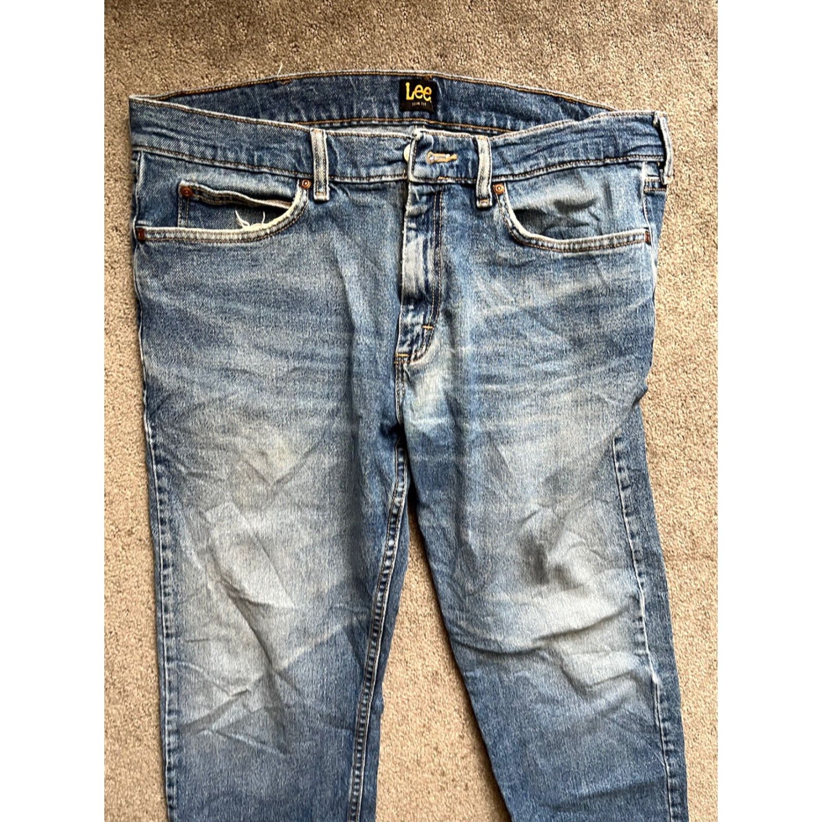 Lee Lee Jeans Slim Fit Straight Leg Western Denim Blue 36x29 Mens Pants Jeans Slim Fit Size US 36 / EU 52 - 4 Thumbnail