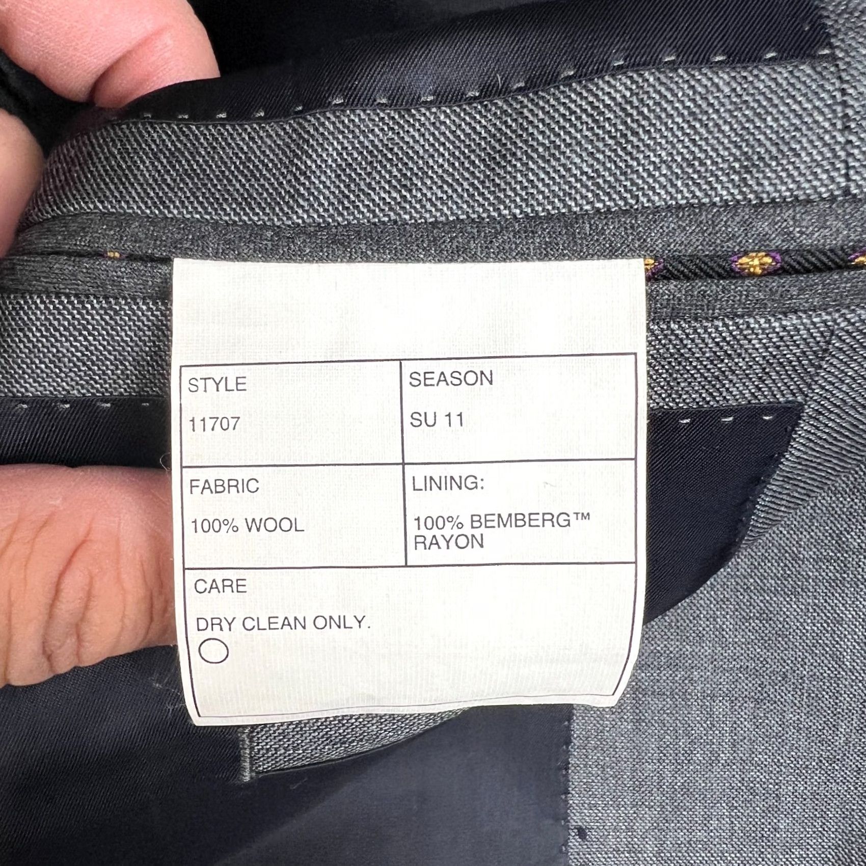 J.Crew J.CREW Blazer Sport Coat Jacket Ludlow Tollegno 1900 Wool Mens 40L Grey Suit Travel 1 Piece Two-Button Double-Vented Size 40R - 5 Thumbnail
