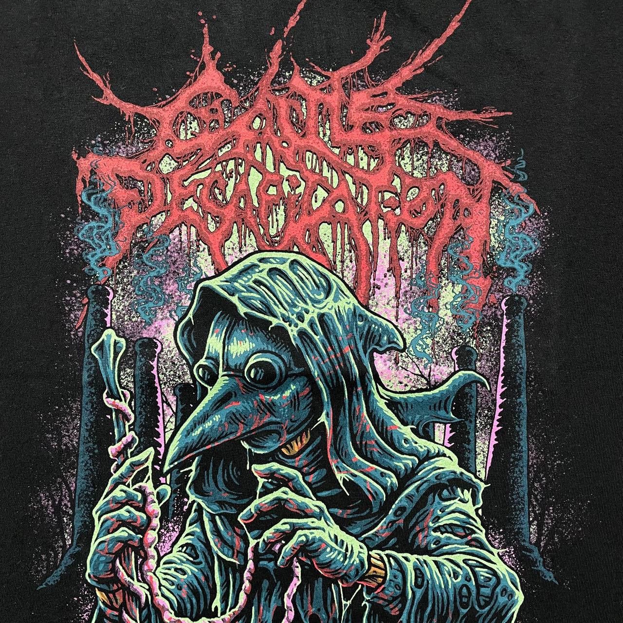 Band Tees Plagueborne Death Metal Band T Shirt Black Size S/M Size US S / EU 44-46 / 1 - 4 Thumbnail