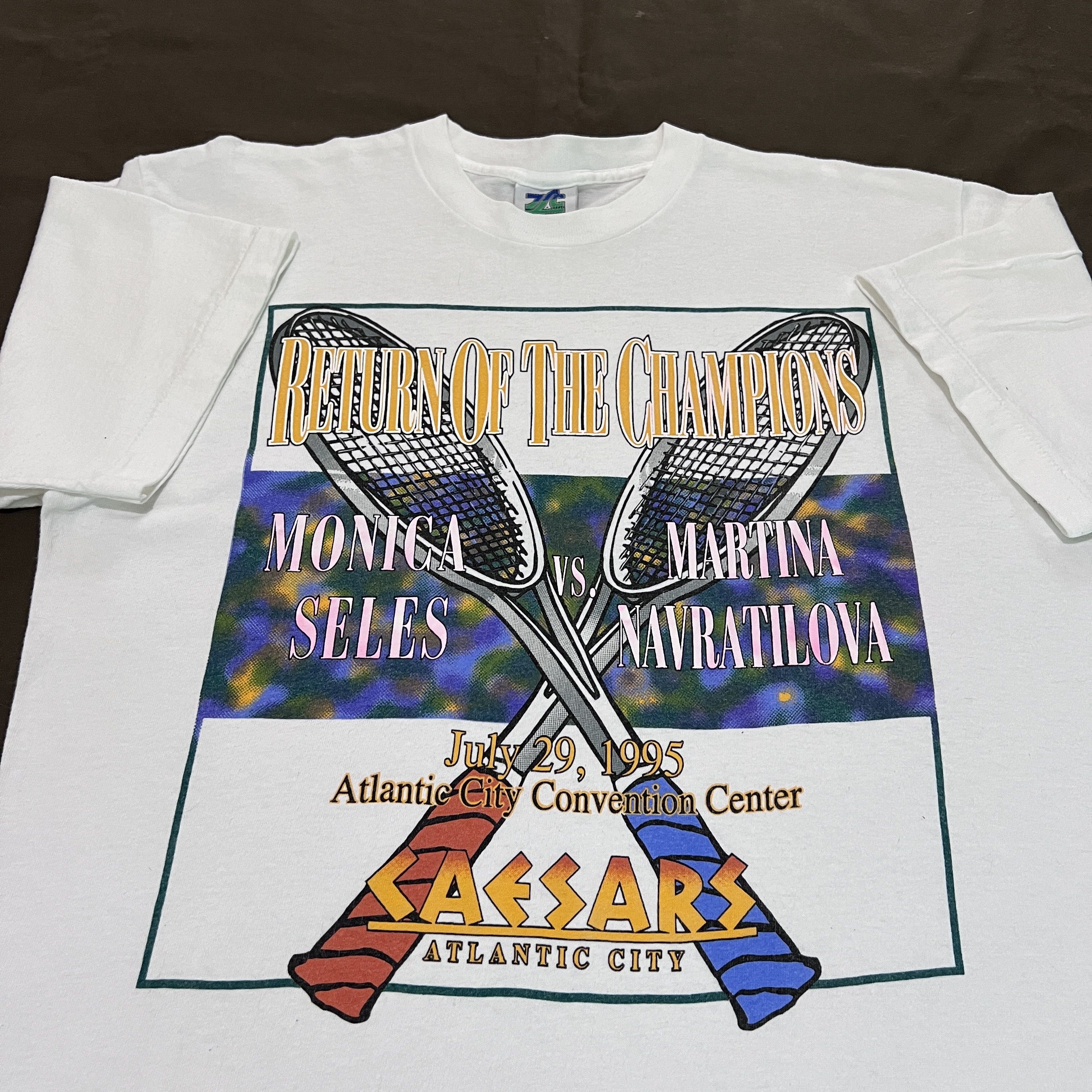 Vintage Vintage 90s Champions Monica Seles Martina Navratilova Tee Size US M / EU 48-50 / 2 - 1 Thumbnail