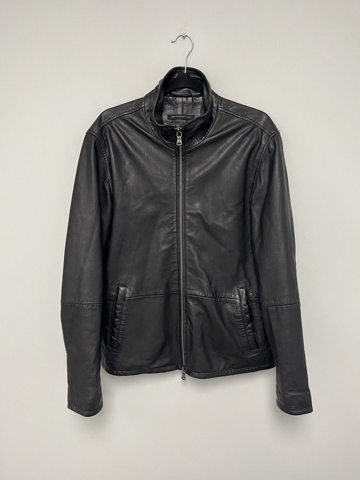 John Varvatos Slim Fit Leather Jacket. Medium. Size US M / EU 48-50 / 2 - 6 Thumbnail