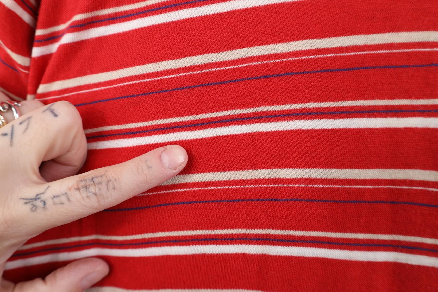 Vintage Vintage 70s 80s Streetwear Block Knit Golf Polo Shirt Red Size US L / EU 52-54 / 3 - 9 Thumbnail