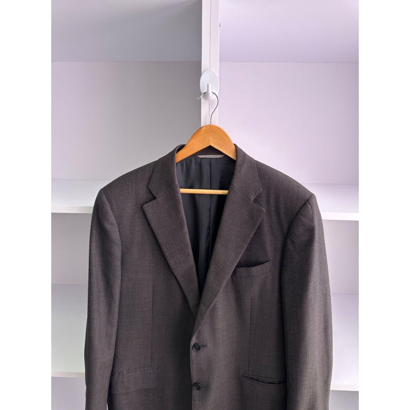 Canali VTG Canali Di Marino Home Dark Grey 2 Button Wool Coat Jacke Size US L / EU 52-54 / 3 - 6 Thumbnail