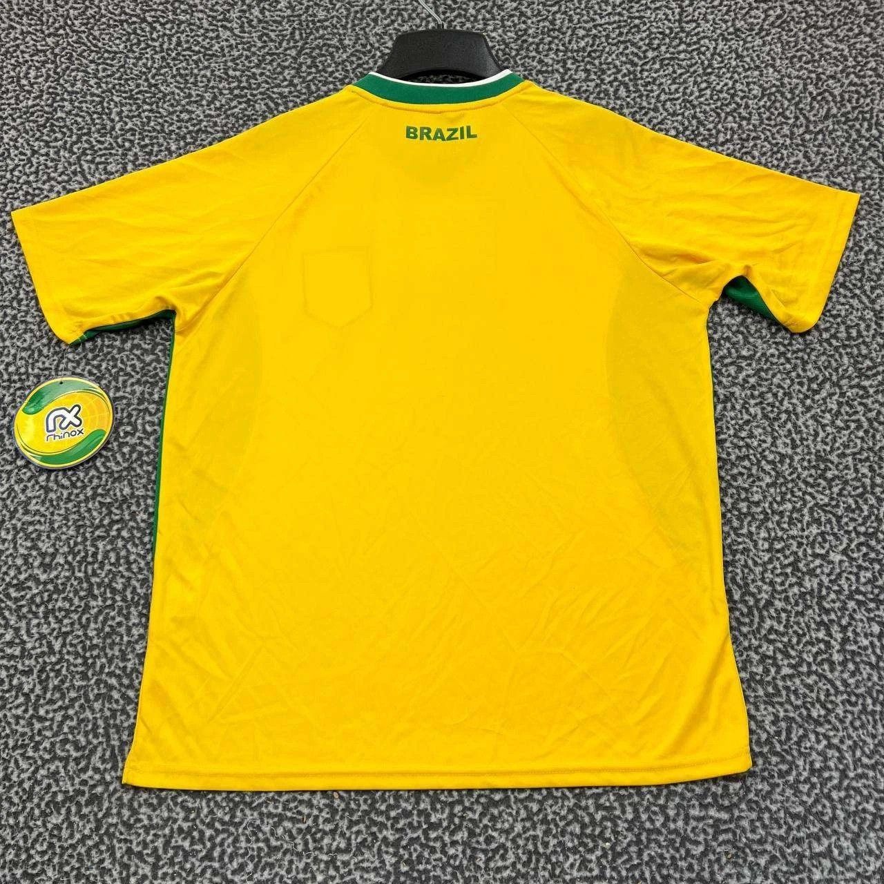 Rhinox Brazil Soccer Team Jersey Shirt Men M Short Sleeve V-Neck Size US M / EU 48-50 / 2 - 2 Thumbnail