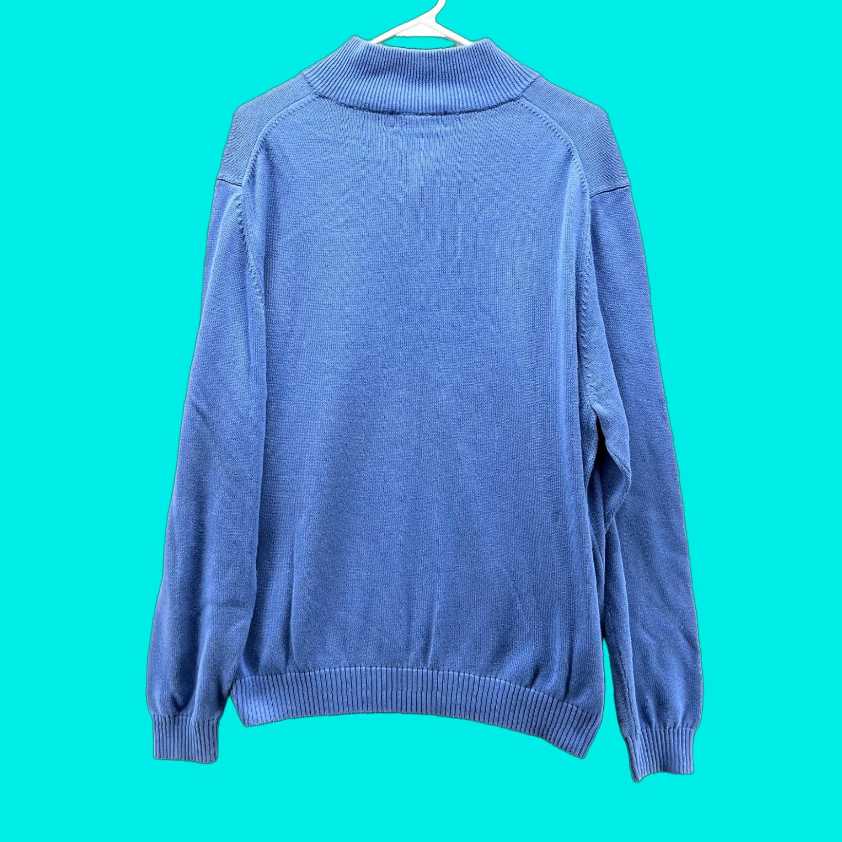 Brooks Brothers VINTAGE Brooks Brothers Sweater Men Large Blue Pullover Fleece Cotton Jacket Size US L / EU 52-54 / 3 - 1 Thumbnail