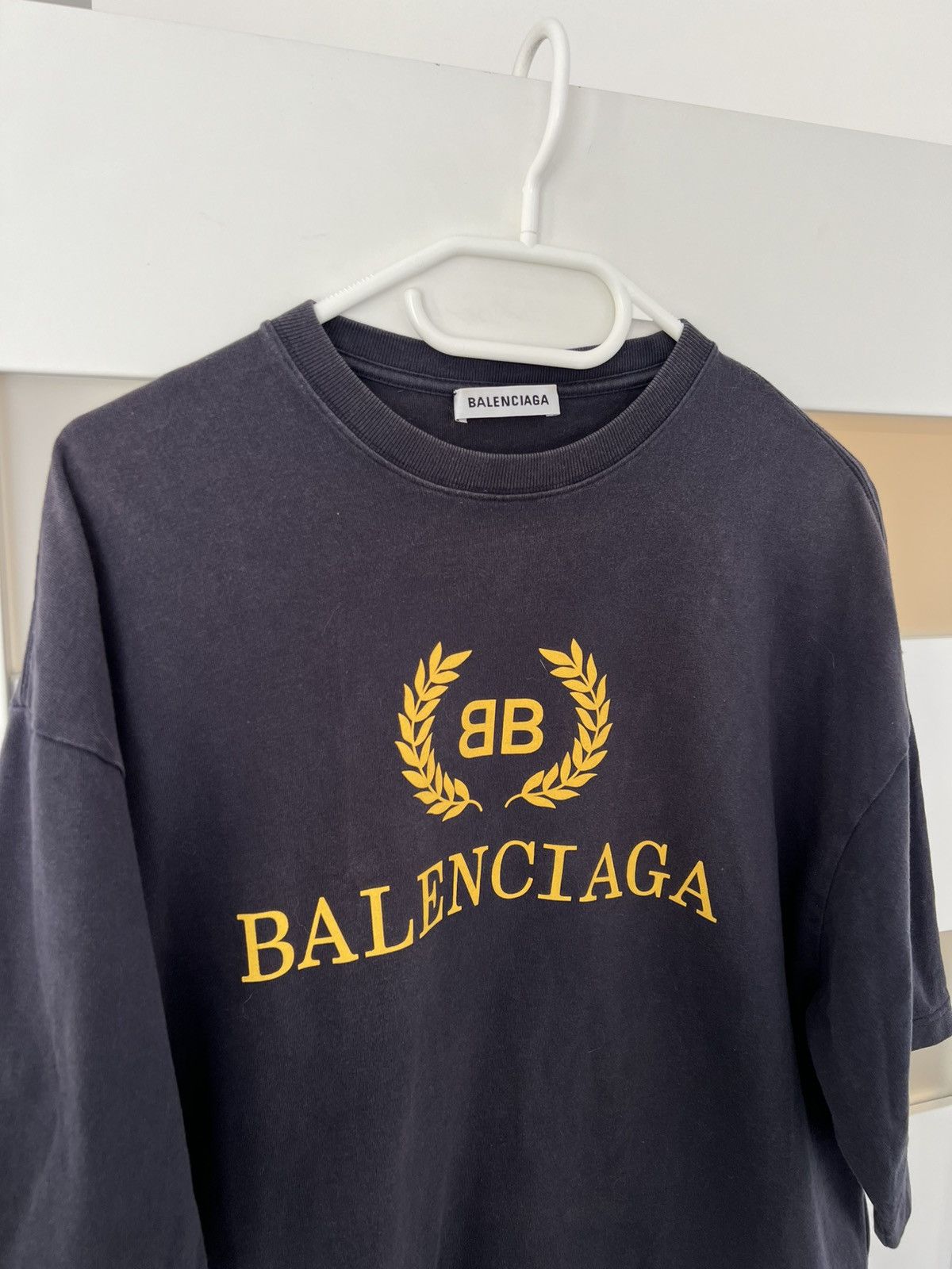 Balenciaga Navy Balenciaga Crown Logo tee Size US S / EU 44-46 / 1 - 2 Thumbnail