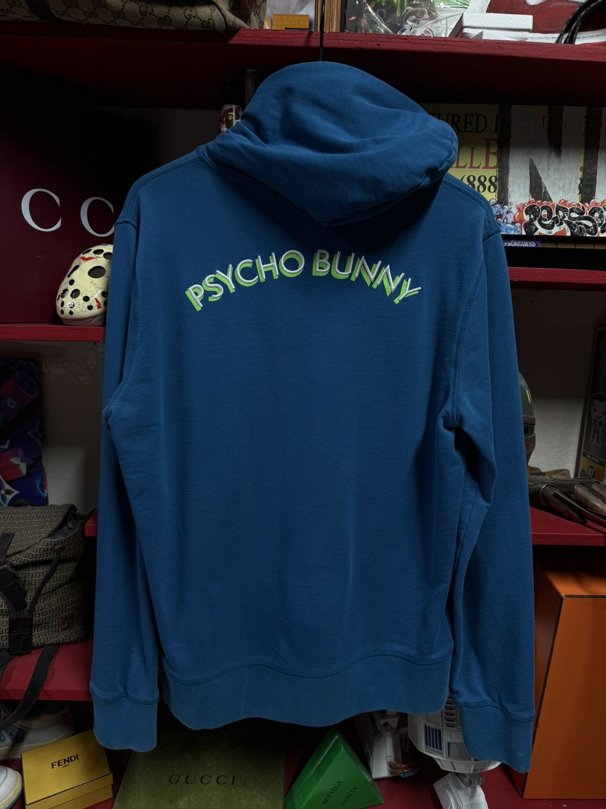 Psycho Bunny Psycho Bunny Spellout Hoodie Men’s Sweater Preowned Medium Size US M / EU 48-50 / 2 - 1 Thumbnail