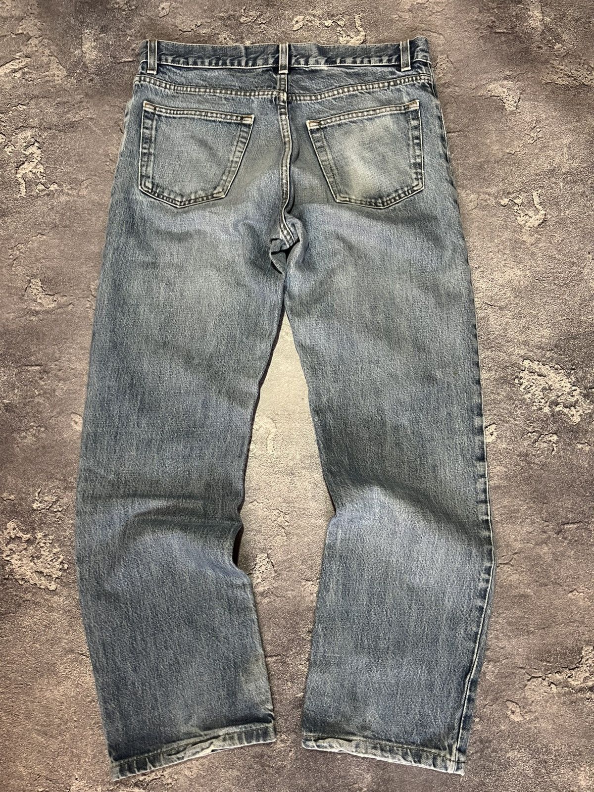 Helmut Lang Helmut Lang SS99 Jeans Classic Cut Washed Denim Distressed Size US 33 - 1 Thumbnail