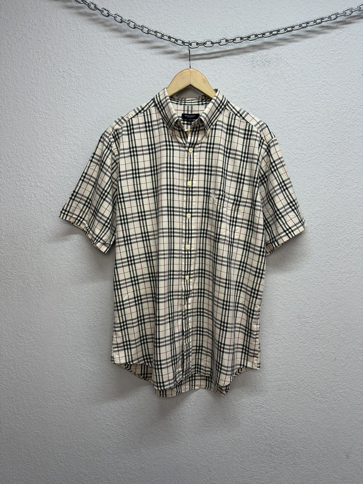 Burberry Vintage Burberry Nova Check Button Up Shirt Short Sleeve Y2K Size US L / EU 52-54 / 3 - 1 Thumbnail