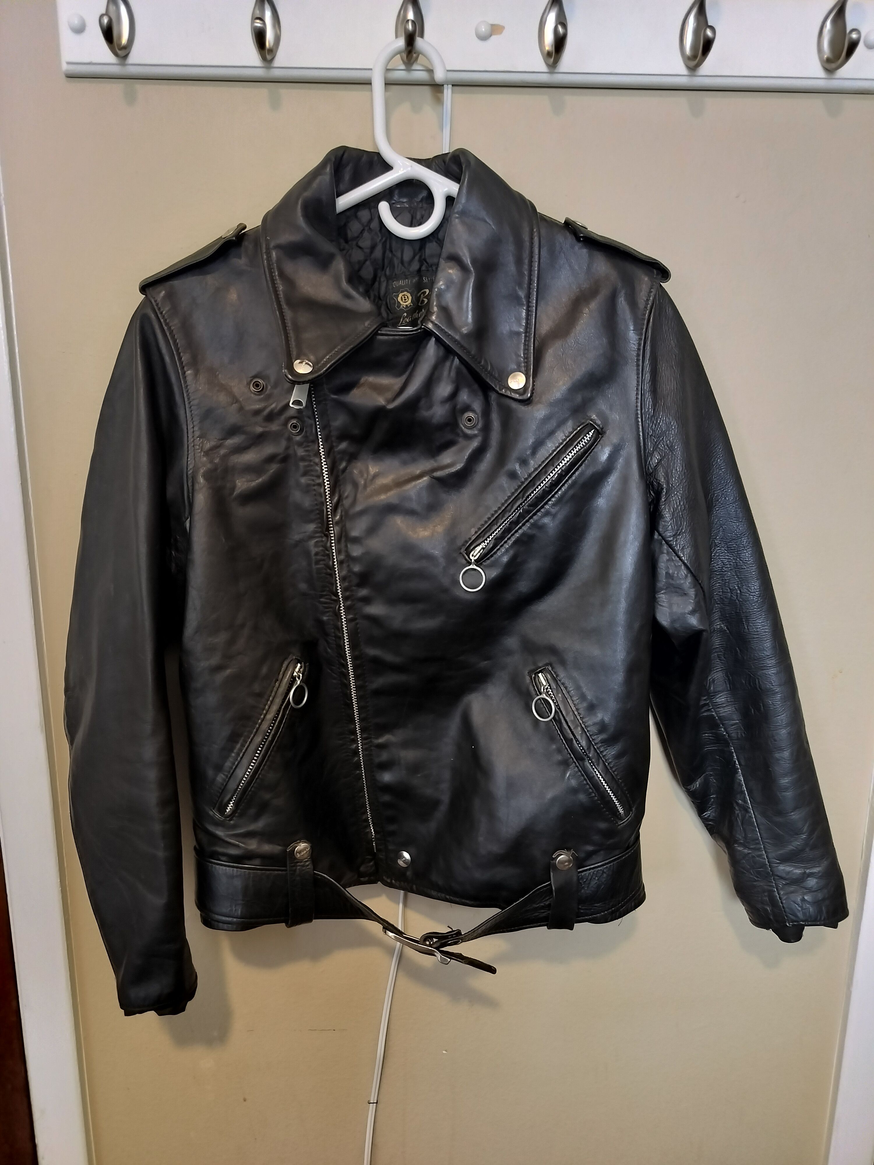 Other Brooks Leather 60s Vintage Jacket, Belt Included Size S / US 4 / IT 40 - 1 Thumbnail