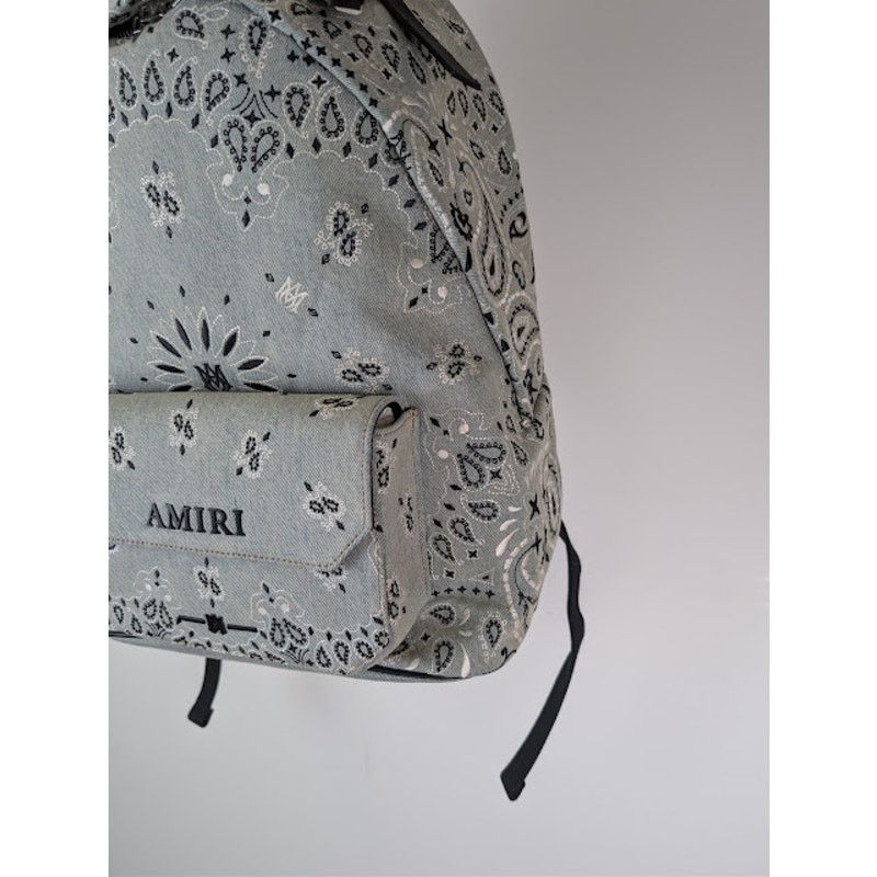 Amiri o1rshd1 Size: OS / Bandana Denim Backpack in Clay Indigo Size ONE SIZE - 4 Thumbnail