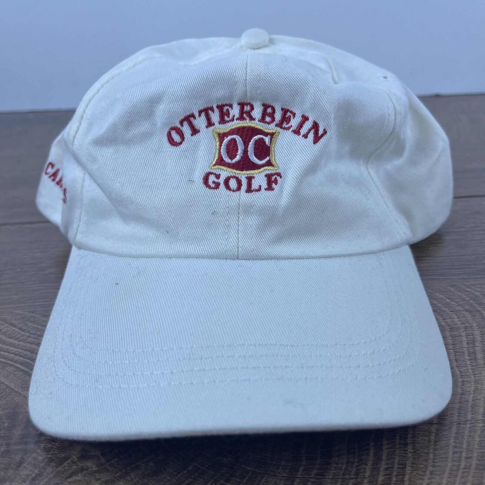 Other Otterbein College Golf Hat White Cap Hat Adjustable Hat Whit Size ONE SIZE - 1 Thumbnail