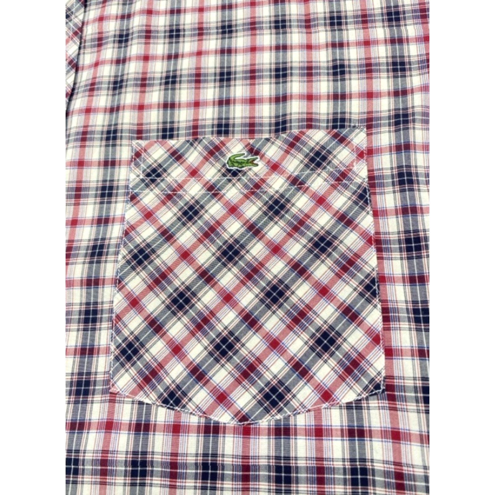 Lacoste VINTAGE Lacoste Shirt Mens 45 XL Long Sleeve Button Up Plaid Made in Hong Kong 5881 Size US XL / EU 56 / 4 - 5 Thumbnail