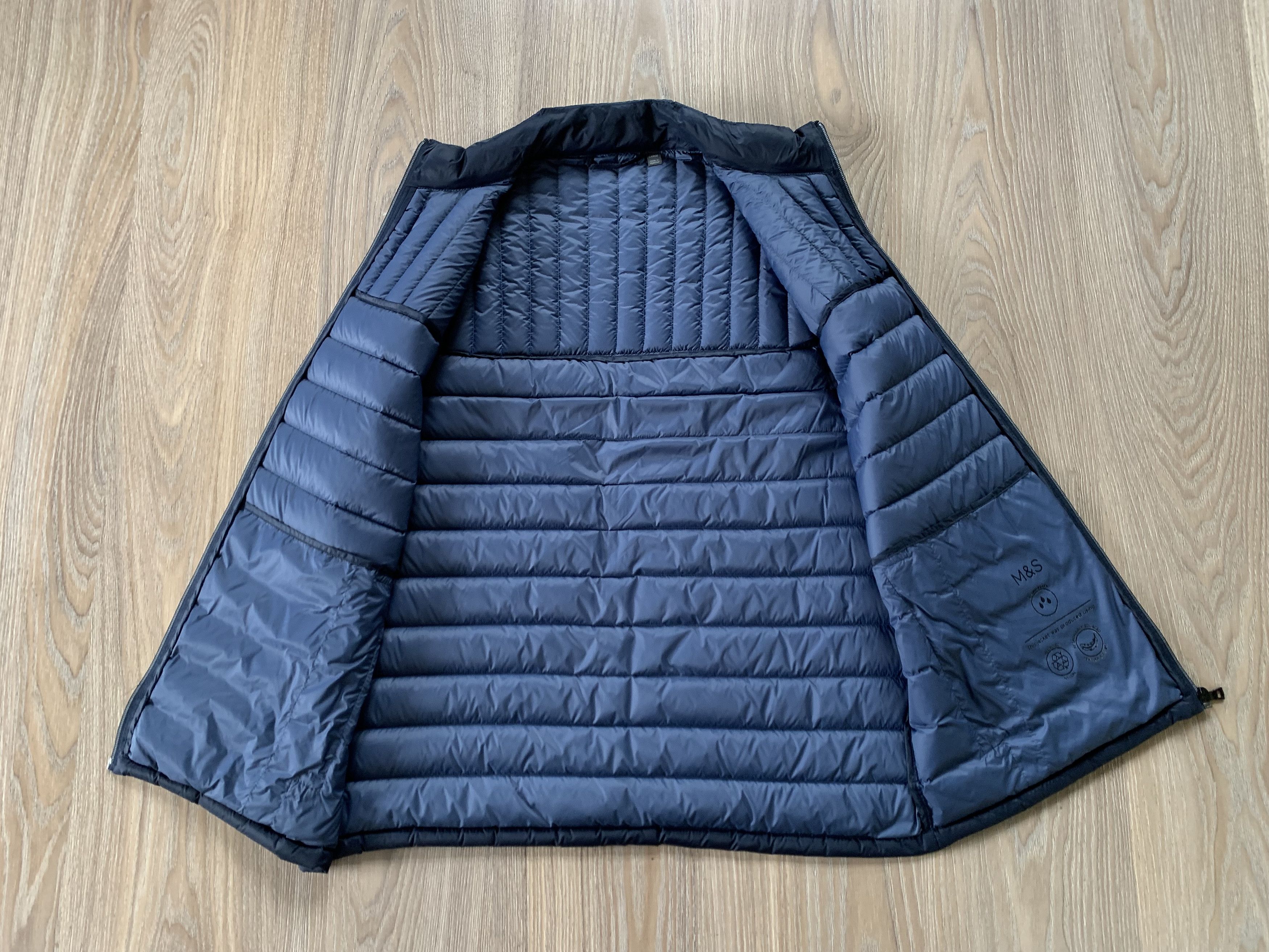 Marks & Spencer Marks & Spencer Mens Basic Blue Down Vest Size US L / EU 52-54 / 3 - 4 Thumbnail
