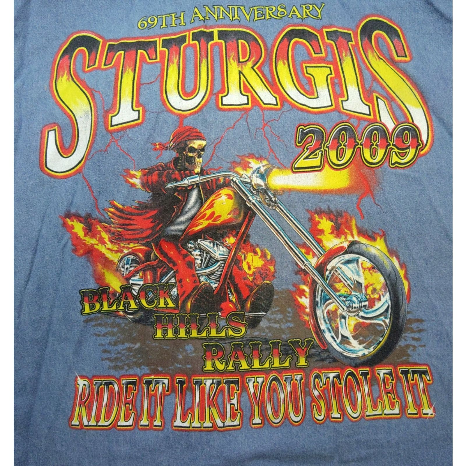 Denime VINTAGE Bikers Edge Sturgis 69th Annual Denim Vest Shirt (Bike/Travel) Large Blue Mens Vintage Size US L / EU 52-54 / 3 - 6 Thumbnail