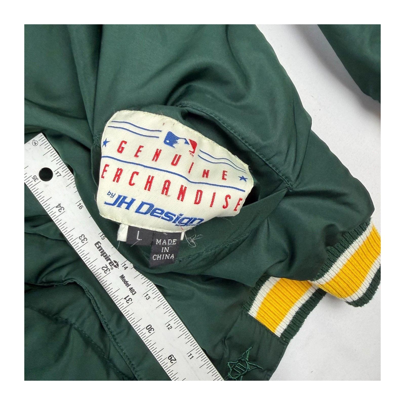 Vintage Oakland Athletics JH Design Reversible Varsity Jacket Green Size US L / EU 52-54 / 3 - 2 Thumbnail