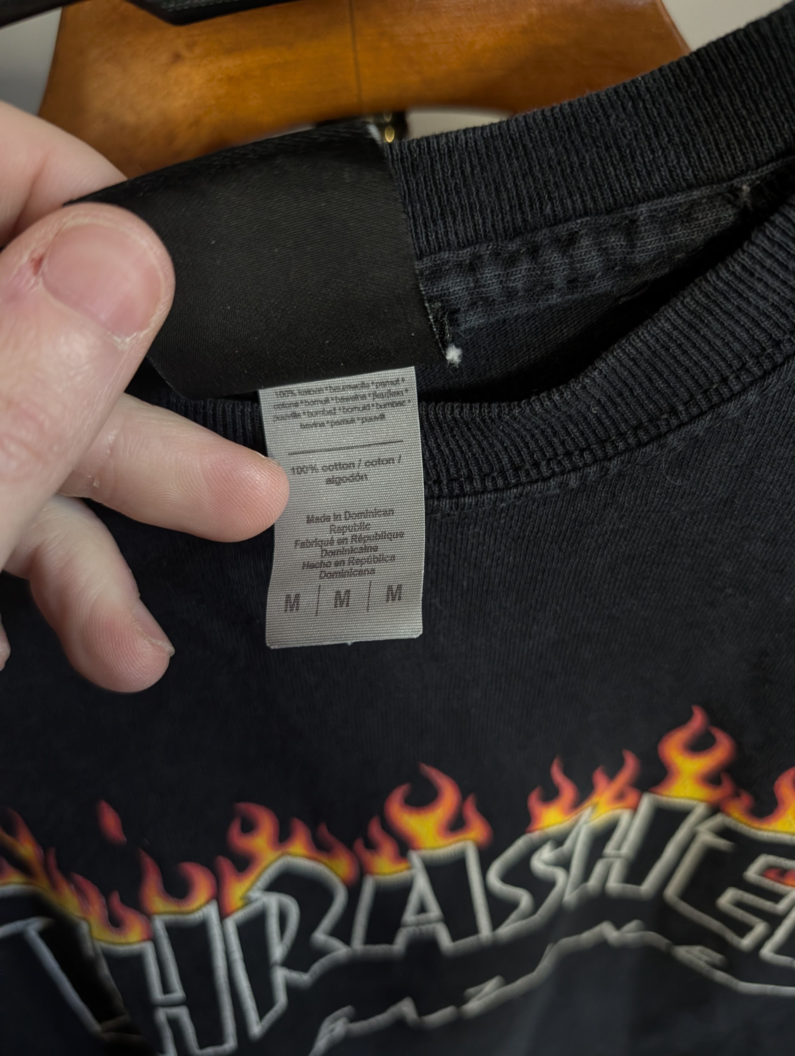 Thrasher Official logo print graphic black t-shirt medium Size US M / EU 48-50 / 2 - 8 Thumbnail