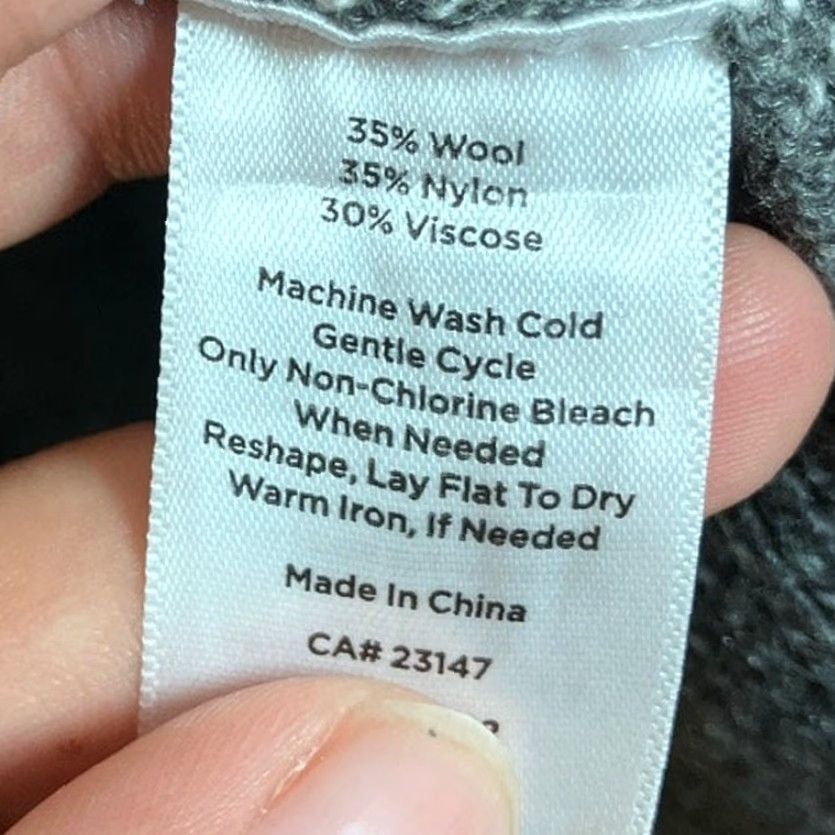 Talbots Talbots Womens Cardigan Gray Wool L Notched Lapel Patch Pockets V-Neck KnIT Knit Open Cardigan Casual Workwear Size L / US 10 / IT 46 - 7 Thumbnail