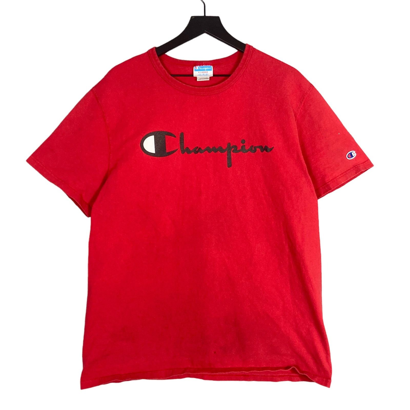 Champion Champion Heritage Graphic Spellout Tee Red Crew Men's XL Size US XL / EU 56 / 4 - 1 Thumbnail